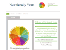 Tablet Screenshot of nutritionyours.com